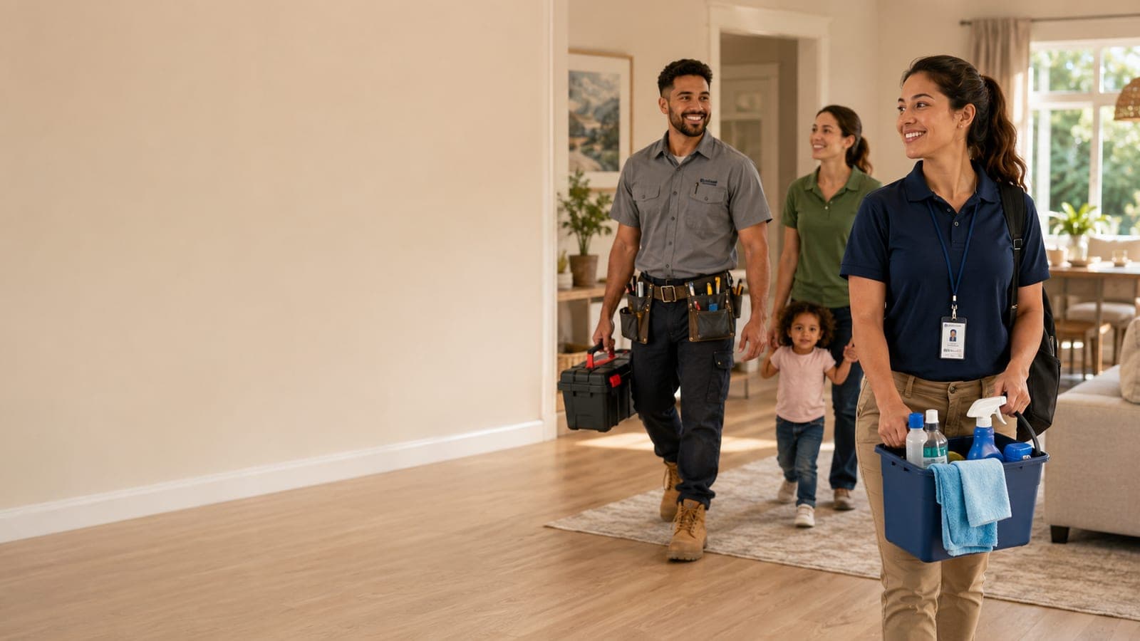 A team of vetted LivnSource providers arriving to help a family in their home